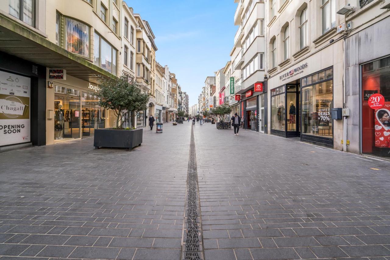 Ruim En Warm Appartement In De Winkelstraat Van Oostende Εξωτερικό φωτογραφία